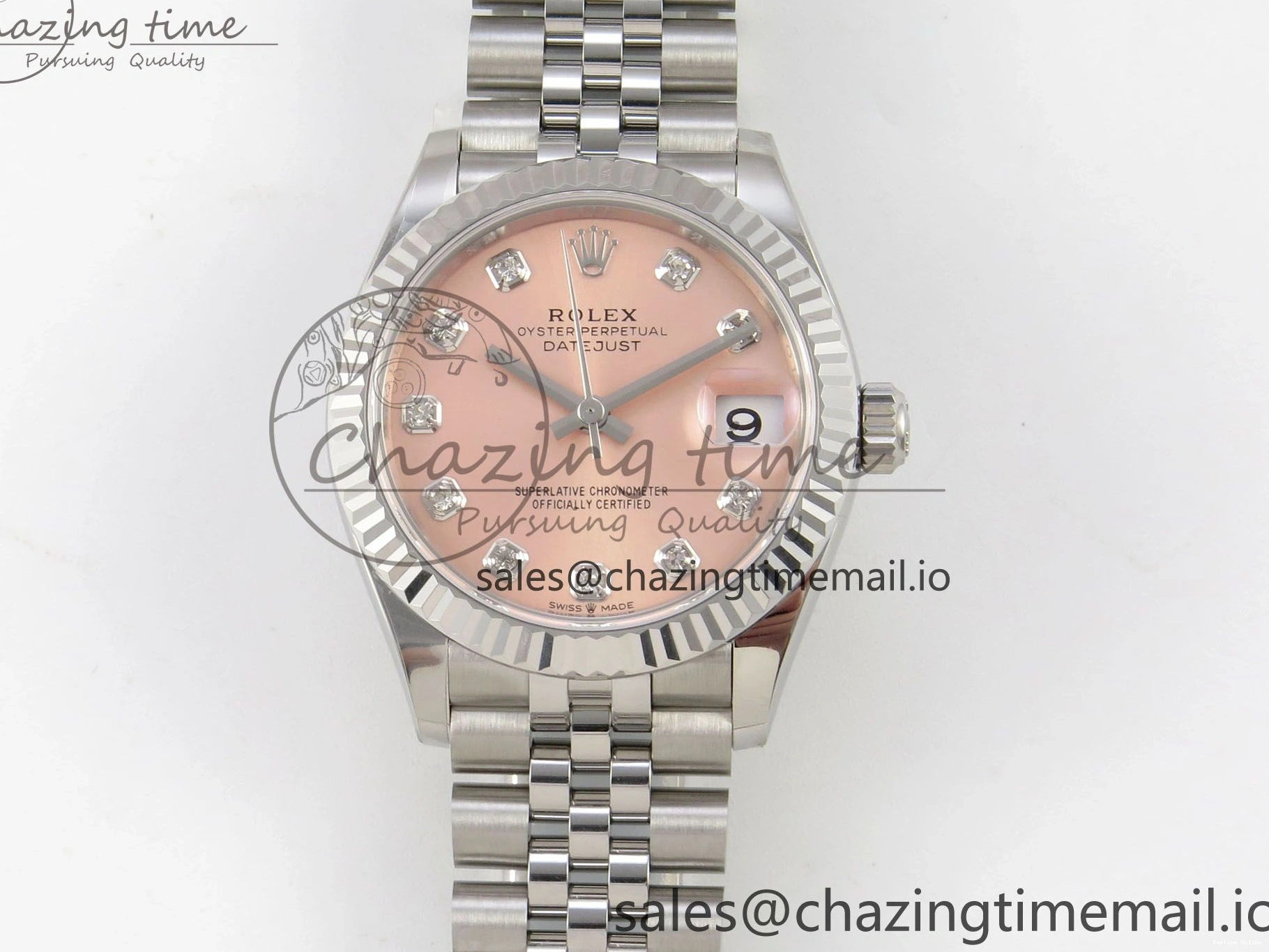 0105 Trendsetting DateJust 31 278274 THBF 1:1 Best Edition 904L Steel RG Diamond Dial on SS Jubilee Bracelet HZ Cal. 3